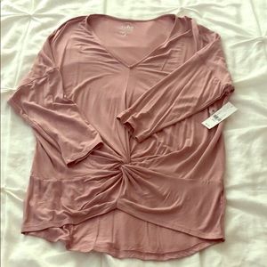NWTO dessert rose 3/4 sleeve blouse